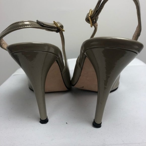 Stuart Weitzman Y2K Patent Leather Sling Back Bow Heels 7.5 - Picture 5 of 5